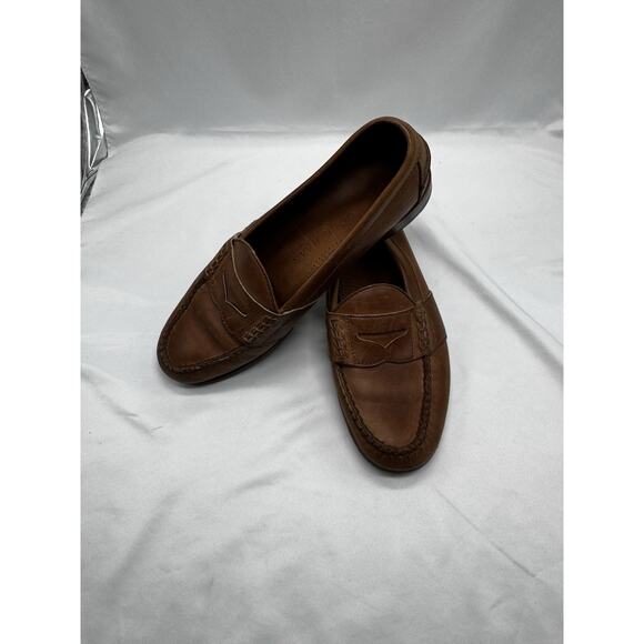COLE HAAN Hand Sewn Brown Leather PENNY LOAFERS Sz 11 Office Work Academia - Picture 2 of 11